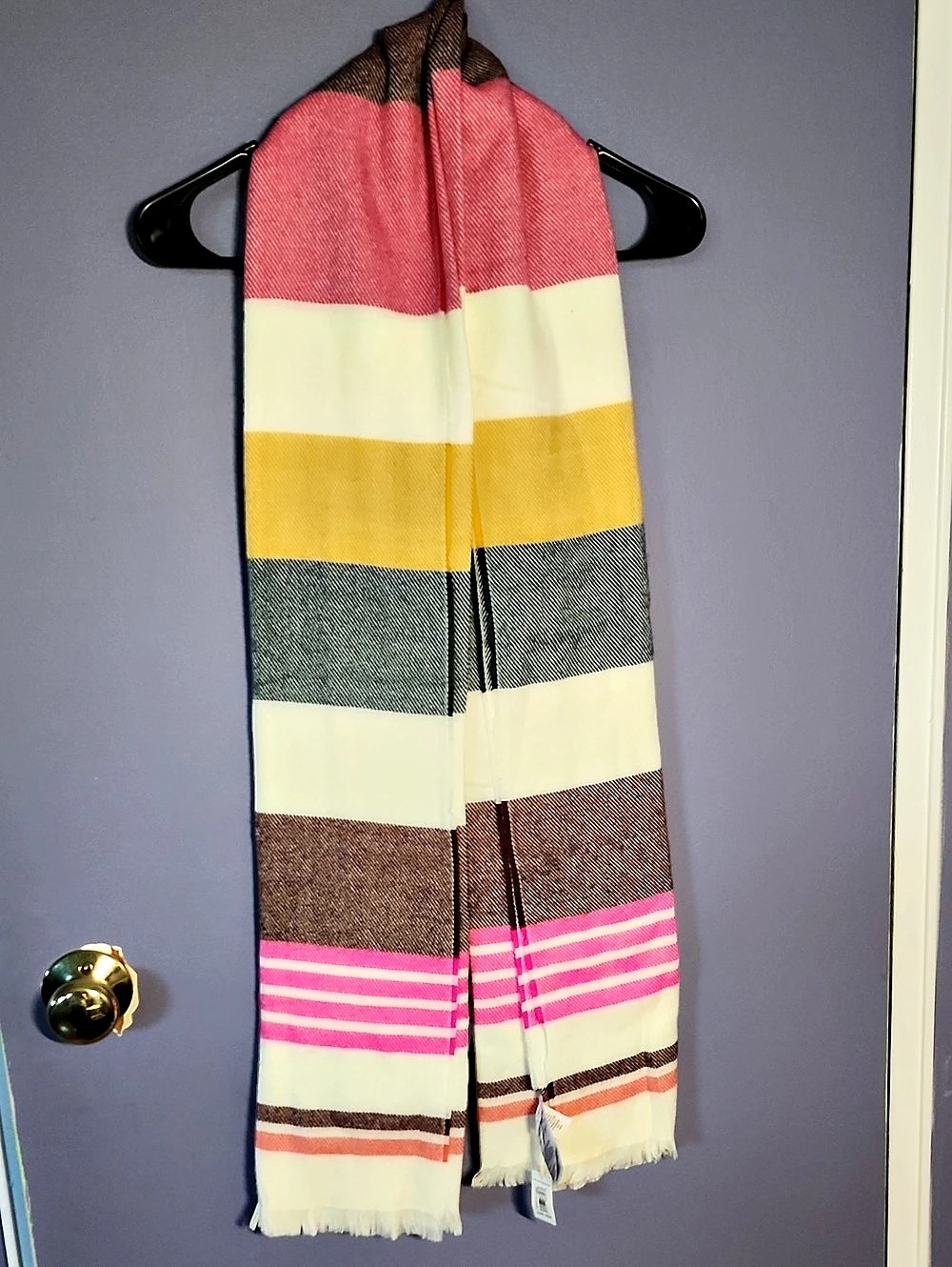 Gap Striped Scarf in Yellow & Pink NWT